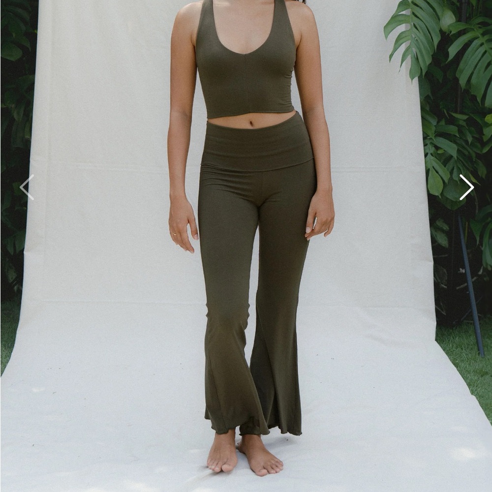 Stylish Olive Flare Pants for Women